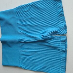 Colsie Blue Ribbed Bike Shorts